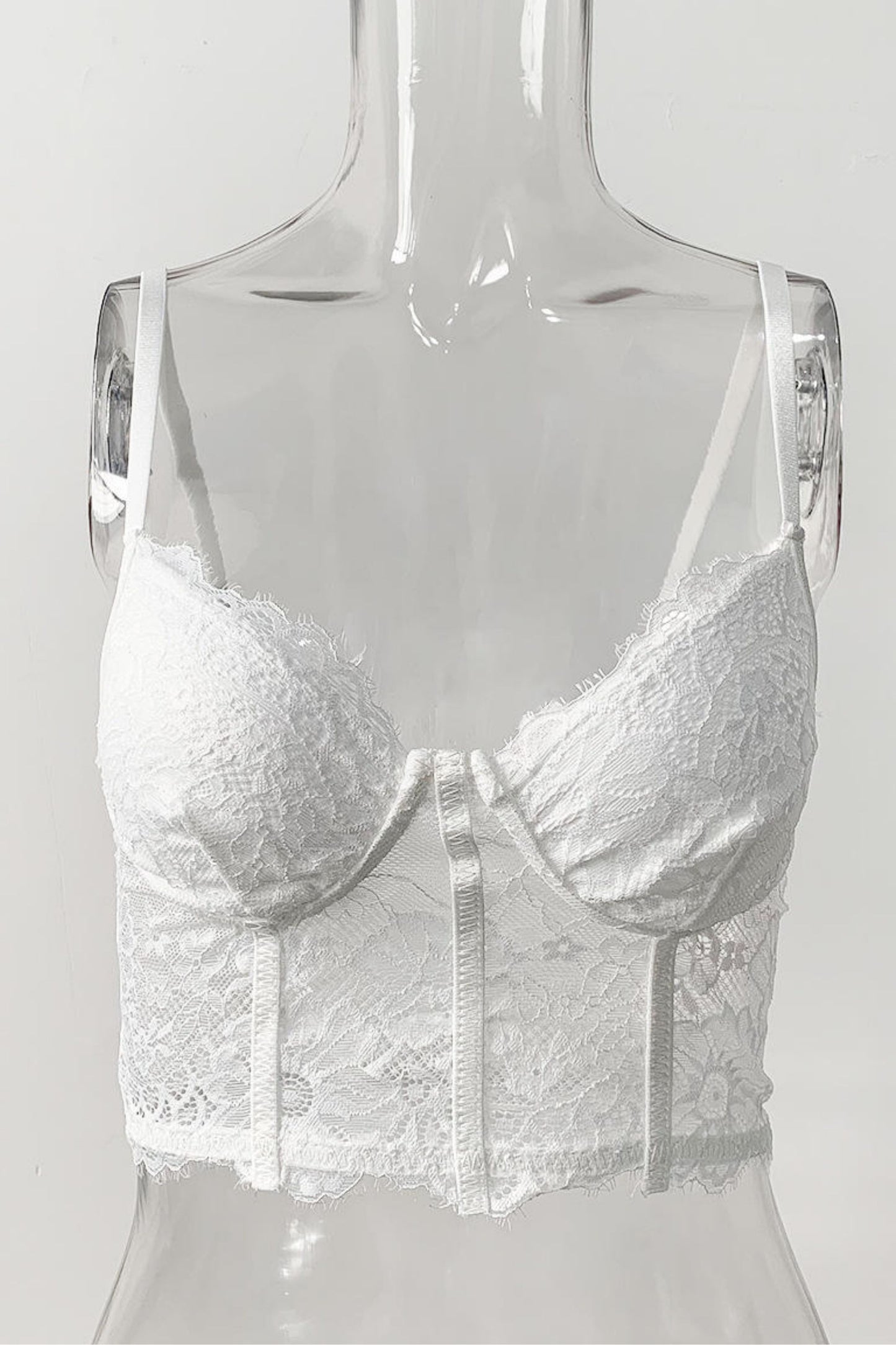 Pink Lace Corset Top for Women – Sexy Embroidered Bustier Tube Crop Bralette Sleeveless Party Top