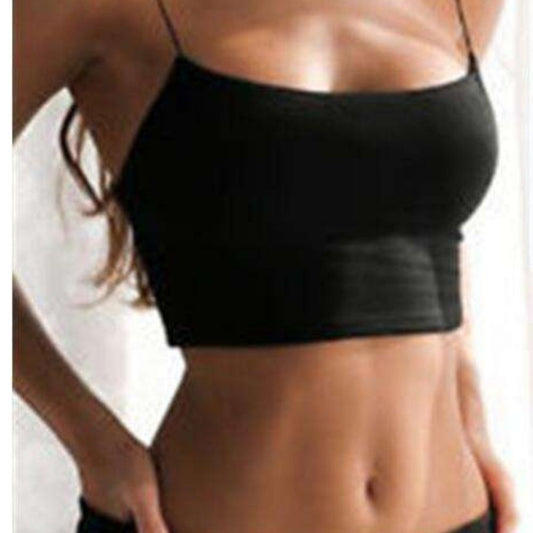 Women’s Sexy Sleeveless Tank Top – Solid Color Slim Fit Sling Crop Vest for Summer