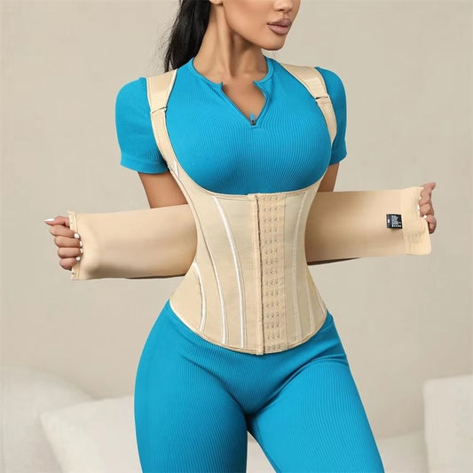 Custom Full Body Waist Cincher Corset with Double Belt | Tummy Control Shapewear Girdle for Women