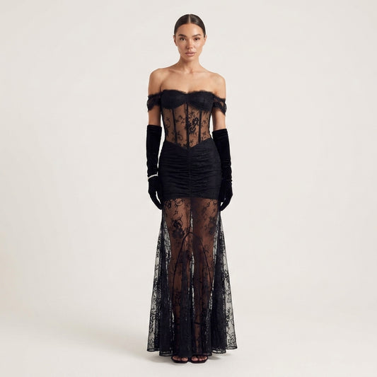 Summer Stylish Women Hot Sexy Maxi Dress Lace Evening Party