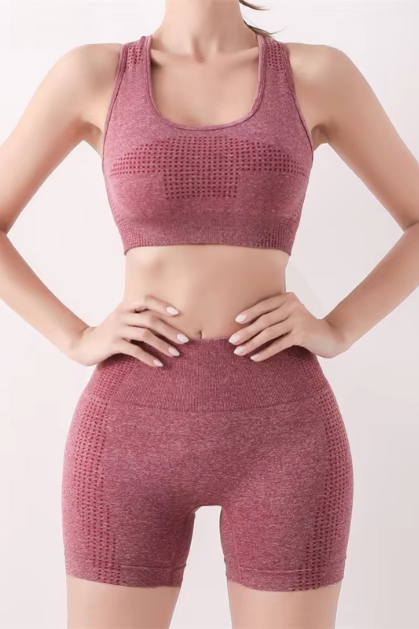 Women’s Yoga Set – Butt Lifting Leggings & Sports Top | Fitness Activewear Outfit
