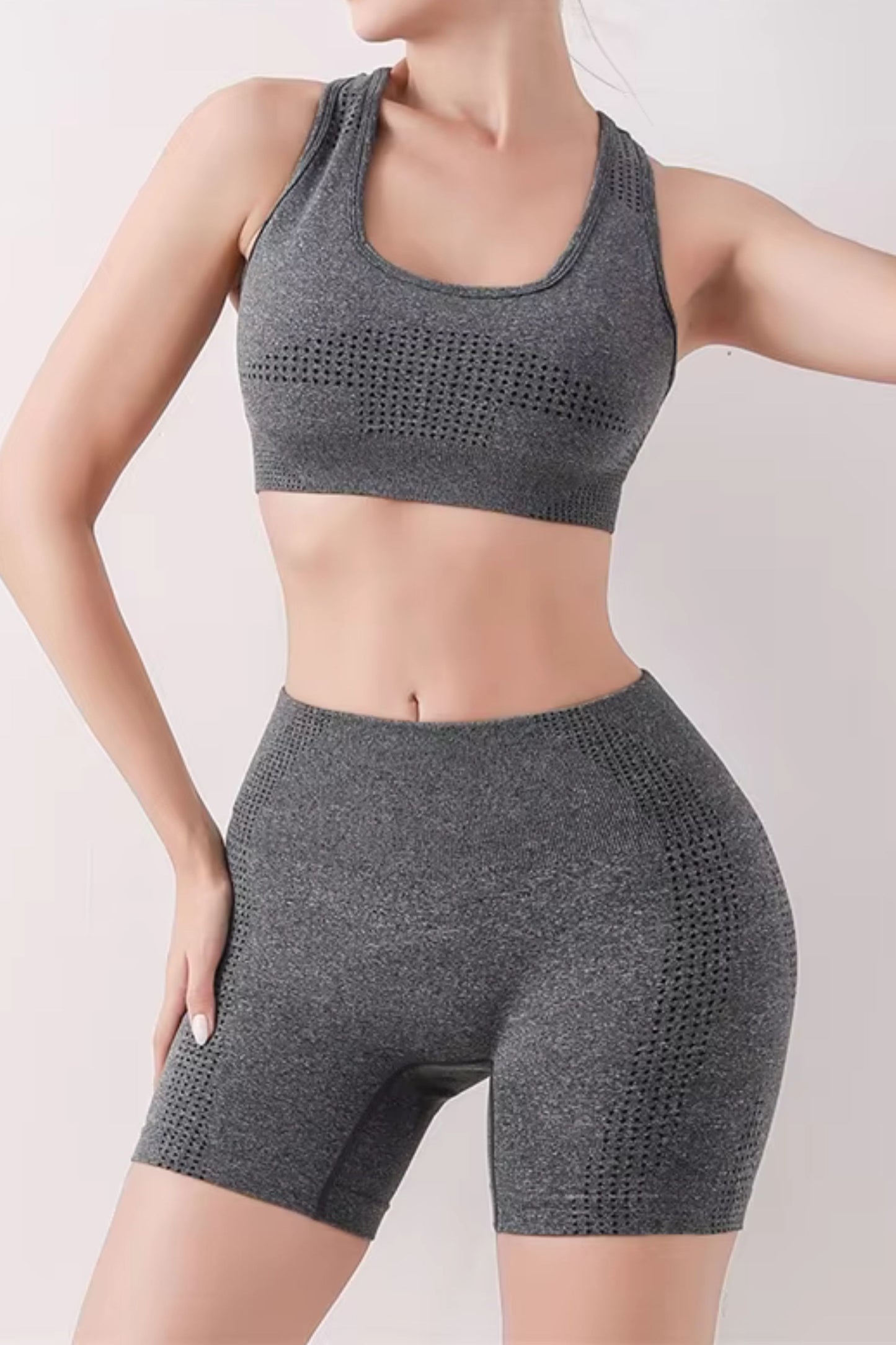 Women’s Yoga Set – Butt Lifting Leggings & Sports Top | Fitness Activewear Outfit