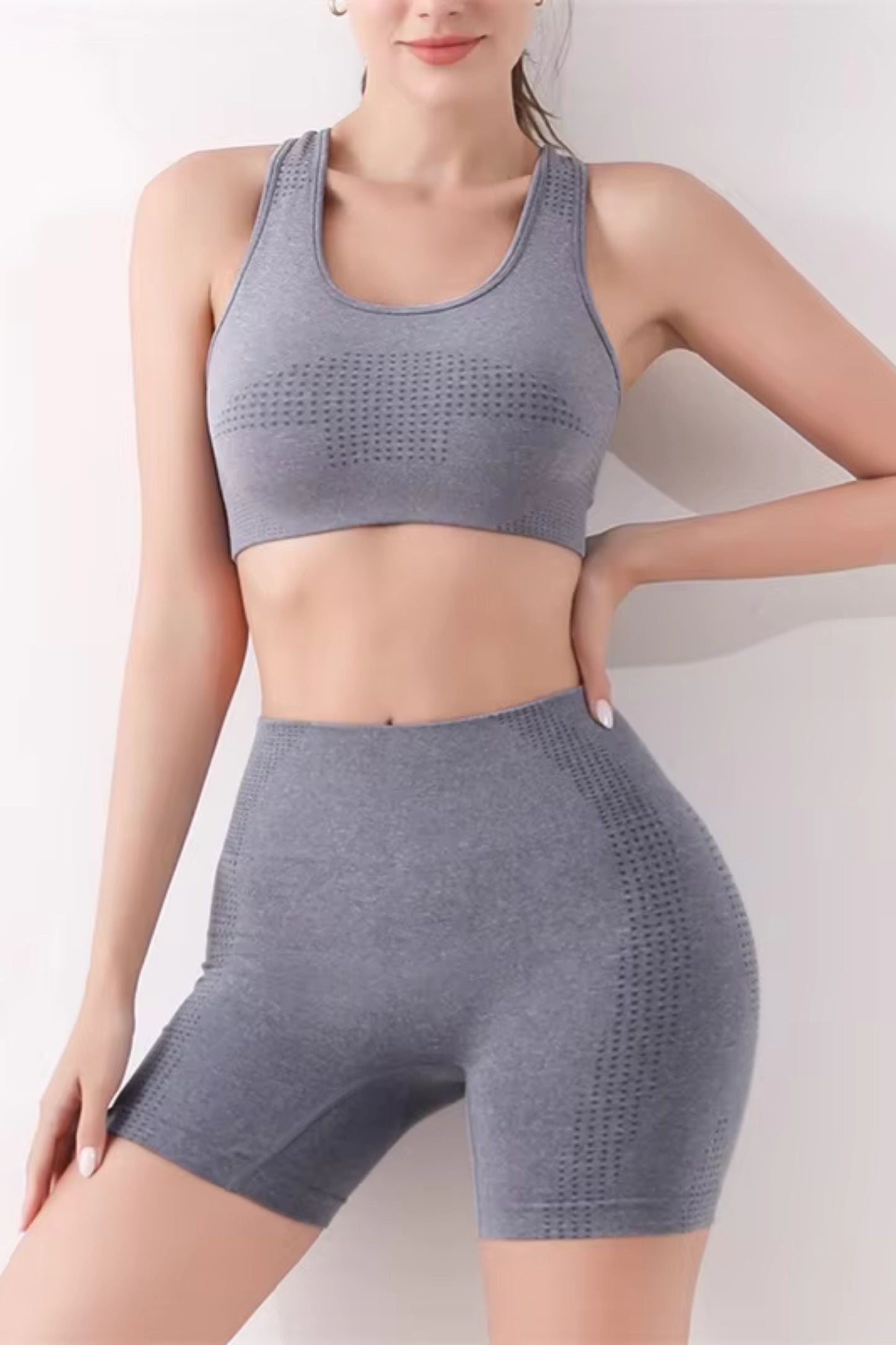 Women’s Yoga Set – Butt Lifting Leggings & Sports Top | Fitness Activewear Outfit