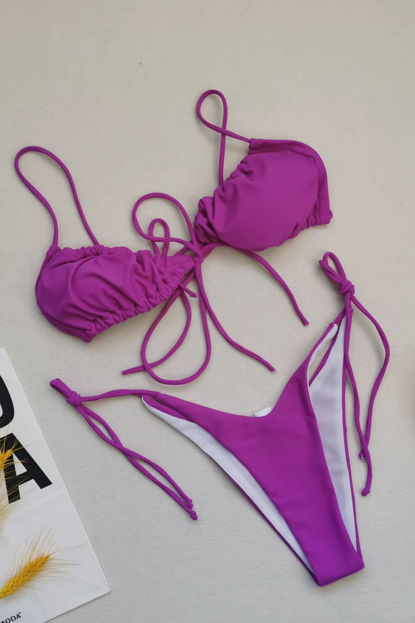 Summer Solid Color Swimwear – Sexy Micro Bikini for Women