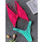 Women’s Neon Swimwear – Sexy Backless Bikini Thong Two-Piece Swimsuit