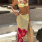Sexy Women’s 3-Piece Swimsuit Set – Bikini with Long Dress Cover-Up Beachwear Bathing Suit