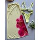 Sexy Women’s 3-Piece Swimsuit Set – Bikini with Long Dress Cover-Up Beachwear Bathing Suit