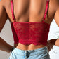 Pink Lace Corset Top for Women – Sexy Embroidered Bustier Tube Crop Bralette Sleeveless Party Top