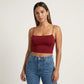 Women’s Sexy Sleeveless Tank Top – Solid Color Slim Fit Sling Crop Vest for Summer