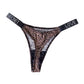 Women's Mid-Rise Thong Underwear with Rhinestone Strap