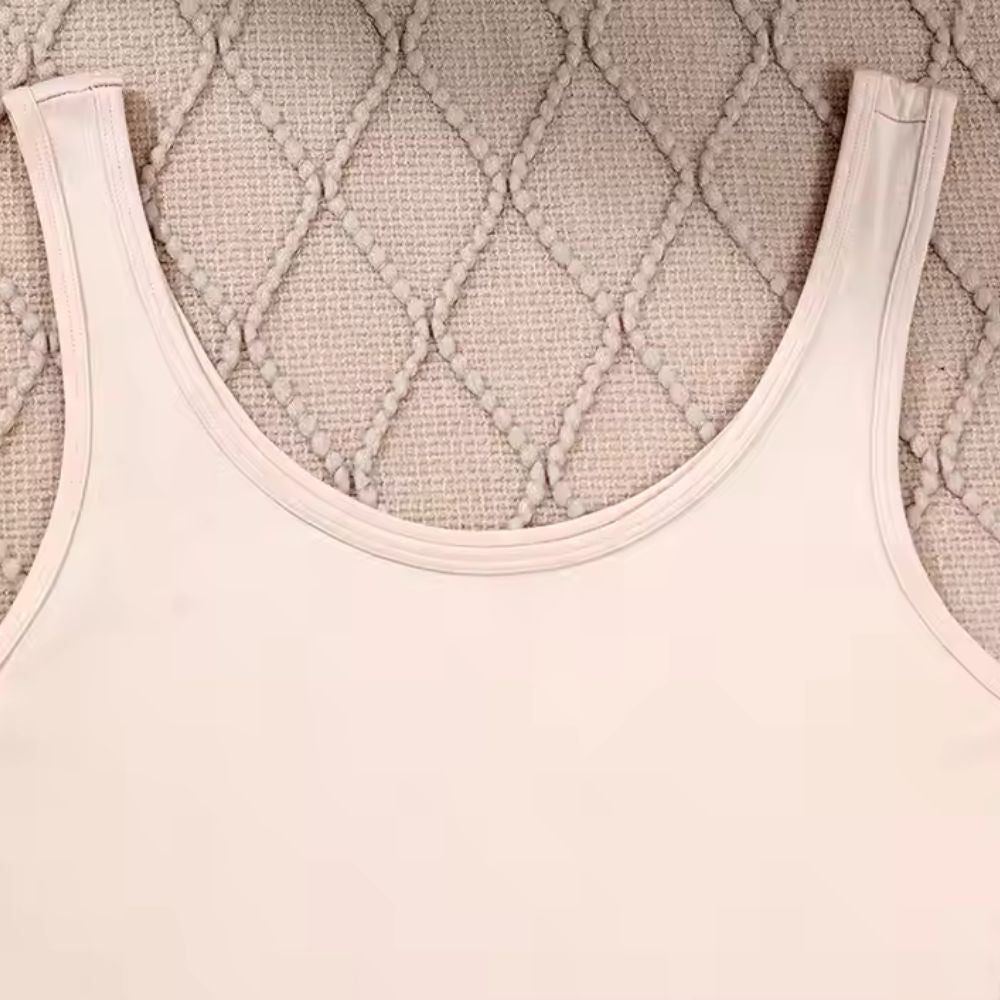 Women’s U-Neck Backless Split Slip Dress