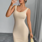 Women’s U-Neck Backless Split Slip Dress