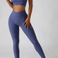 Seamless Activewear Ribbed Yoga Suit Women's Workout Gym Fitness Legging Sets