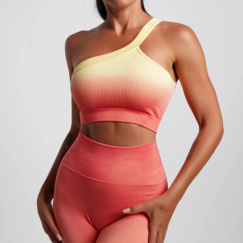 Women’s Fitness Ombre Seamless Yoga Set – Sports Bra & Leggings Gym Wear