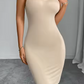 Women’s U-Neck Backless Split Slip Dress
