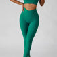 Seamless Activewear Ribbed Yoga Suit Women's Workout Gym Fitness Legging Sets