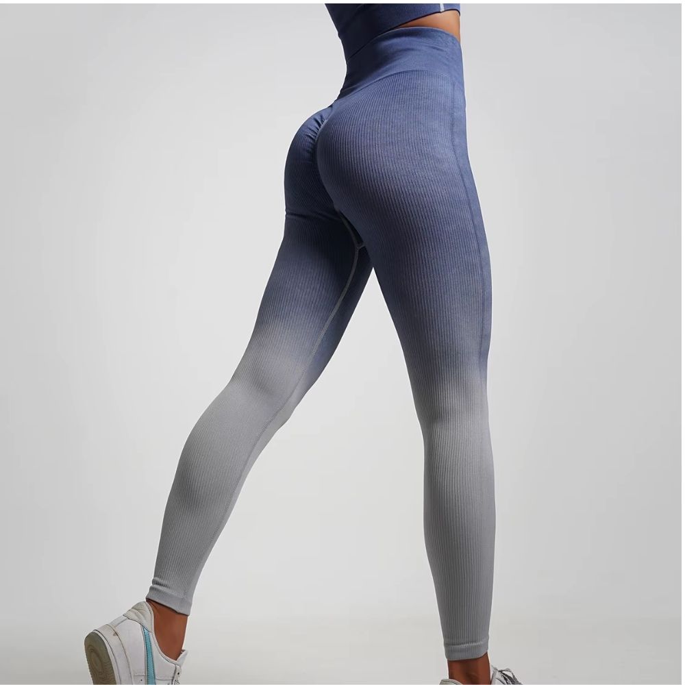 Women’s Fitness Ombre Seamless Yoga Set – Sports Bra & Leggings Gym Wear