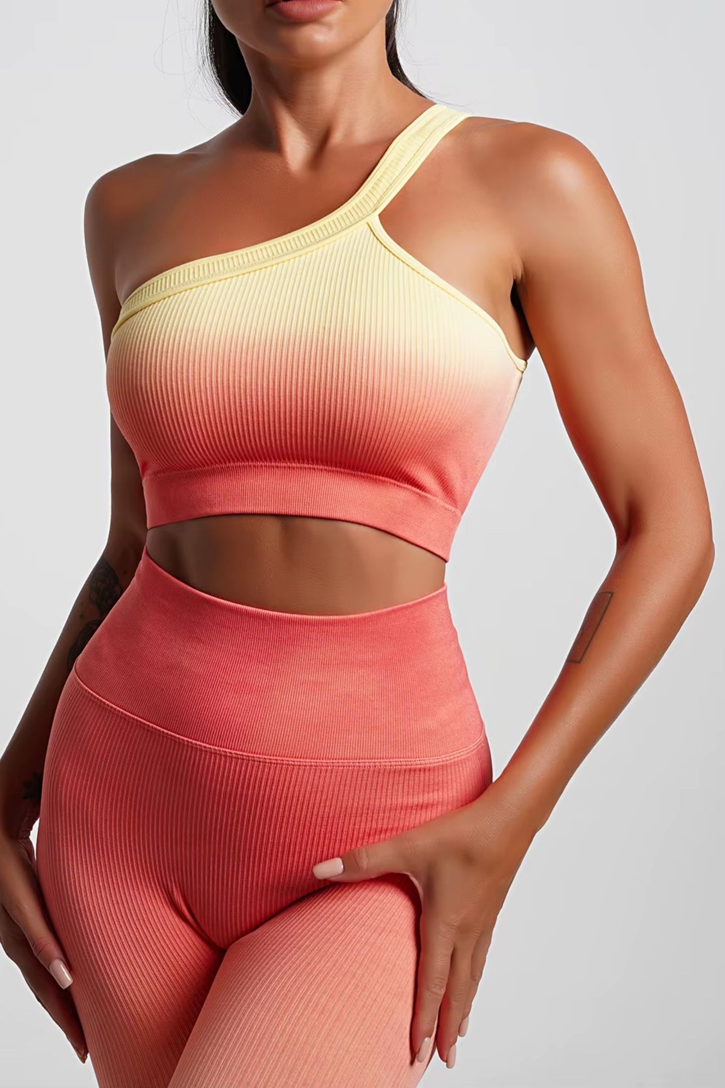 Women’s Fitness Ombre Seamless Yoga Set – Sports Bra & Leggings Gym Wear