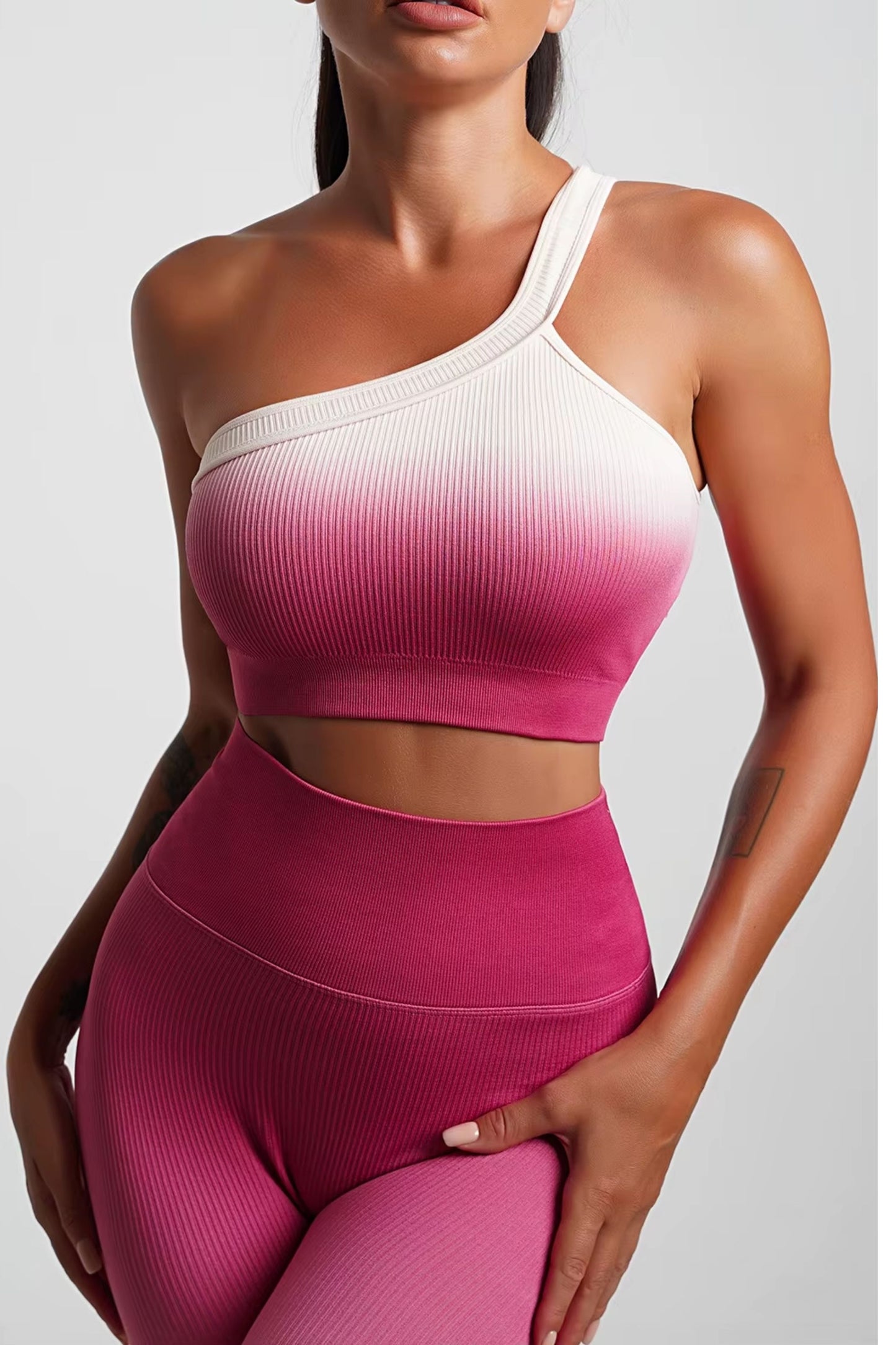 Women’s Fitness Ombre Seamless Yoga Set – Sports Bra & Leggings Gym Wear