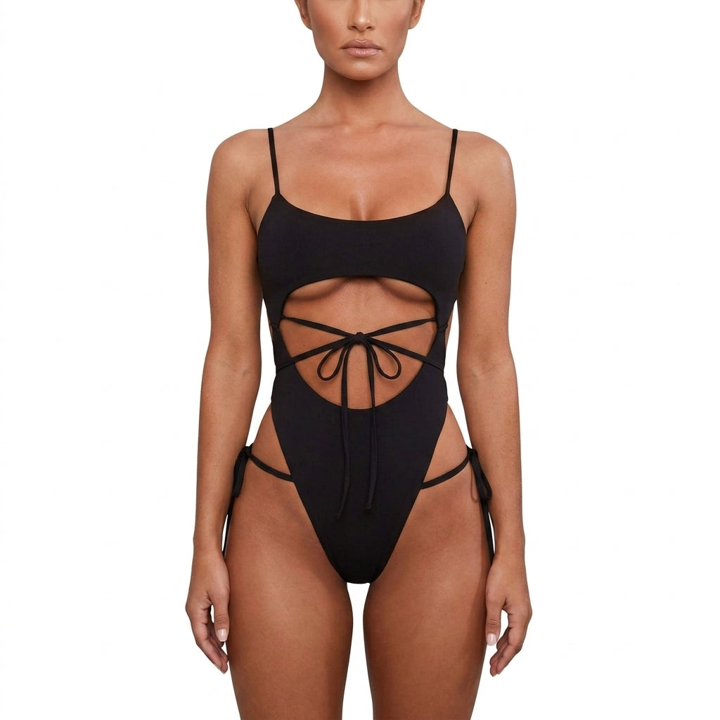 Women’s One-Piece Swimsuit – Sexy Bandeau Swimwear Summer Beachwear