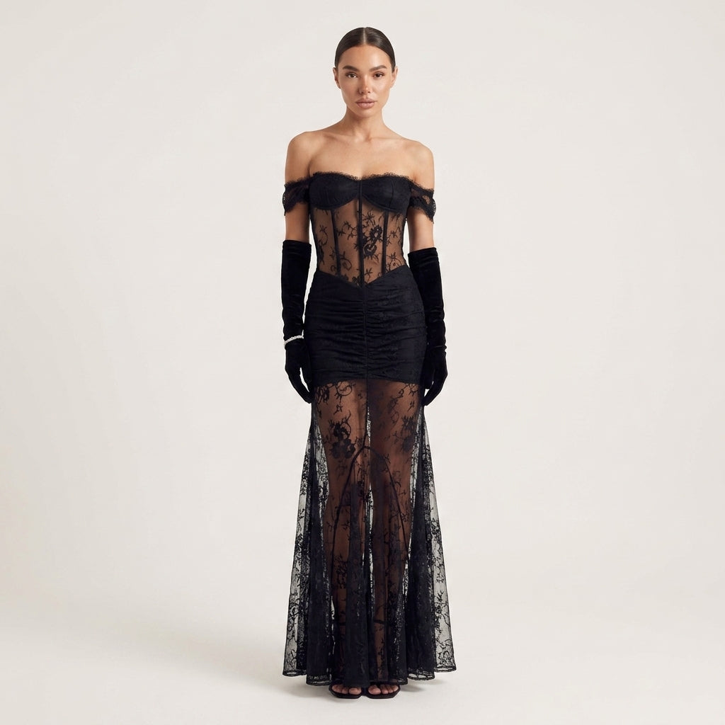 Summer Stylish Women Hot Sexy Maxi Dress Lace Evening Party
