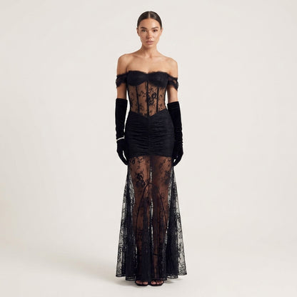 Summer Stylish Women Hot Sexy Maxi Dress Lace Evening Party