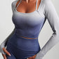 Women’s Fitness Ombre Seamless Yoga Set – Sports Bra & Leggings Wear