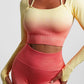 Women’s Fitness Ombre Seamless Yoga Set – Sports Bra & Leggings Wear