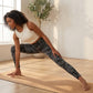 Women's High Waisted Seamless Camo Leggings, Black Grey Camouflage Print, Sculpting Stretch Workout Yoga Pants