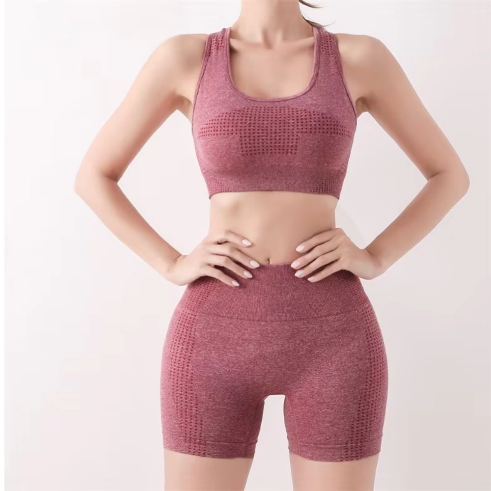 Women’s Yoga Set – Butt Lifting Leggings & Sports Top | Fitness Activewear Outfit
