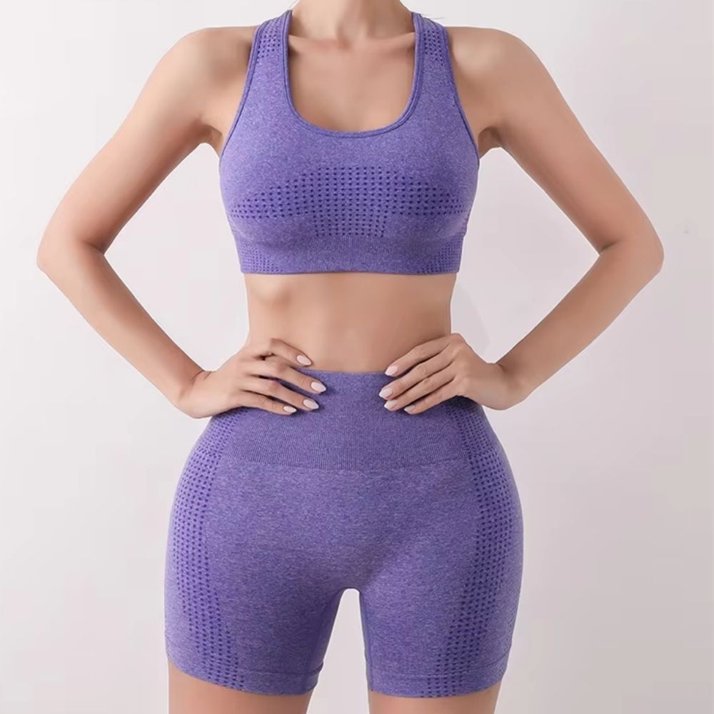Women’s Yoga Set – Butt Lifting Leggings & Sports Top | Fitness Activewear Outfit