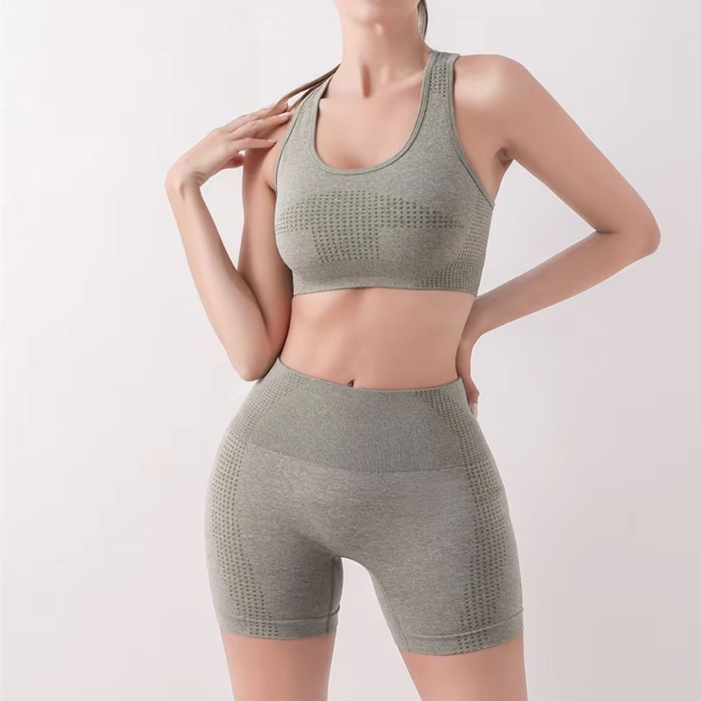 Women’s Yoga Set – Butt Lifting Leggings & Sports Top | Fitness Activewear Outfit