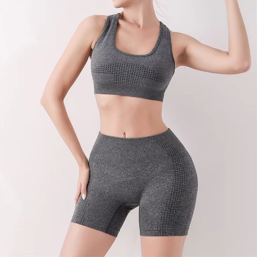 Women’s Yoga Set – Butt Lifting Leggings & Sports Top | Fitness Activewear Outfit