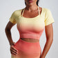 Women’s Fitness Ombre Seamless Yoga Set – Sports Bra & Leggings Wear