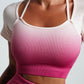 Women’s Fitness Ombre Seamless Yoga Set – Sports Bra & Leggings Wear