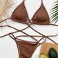 Women’s Bandage Ribbed Bikini – Sexy Two Piece Swimsuit