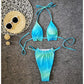Women’s Swimwear – Ombre Blue String Sexy Micro Bikini Two Piece