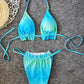 Women’s Swimwear – Ombre Blue String Sexy Micro Bikini Two Piece