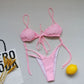 Summer Solid Color Swimwear – Sexy Micro Bikini for Women