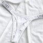 Women's Mid-Rise Thong Underwear with Rhinestone Strap