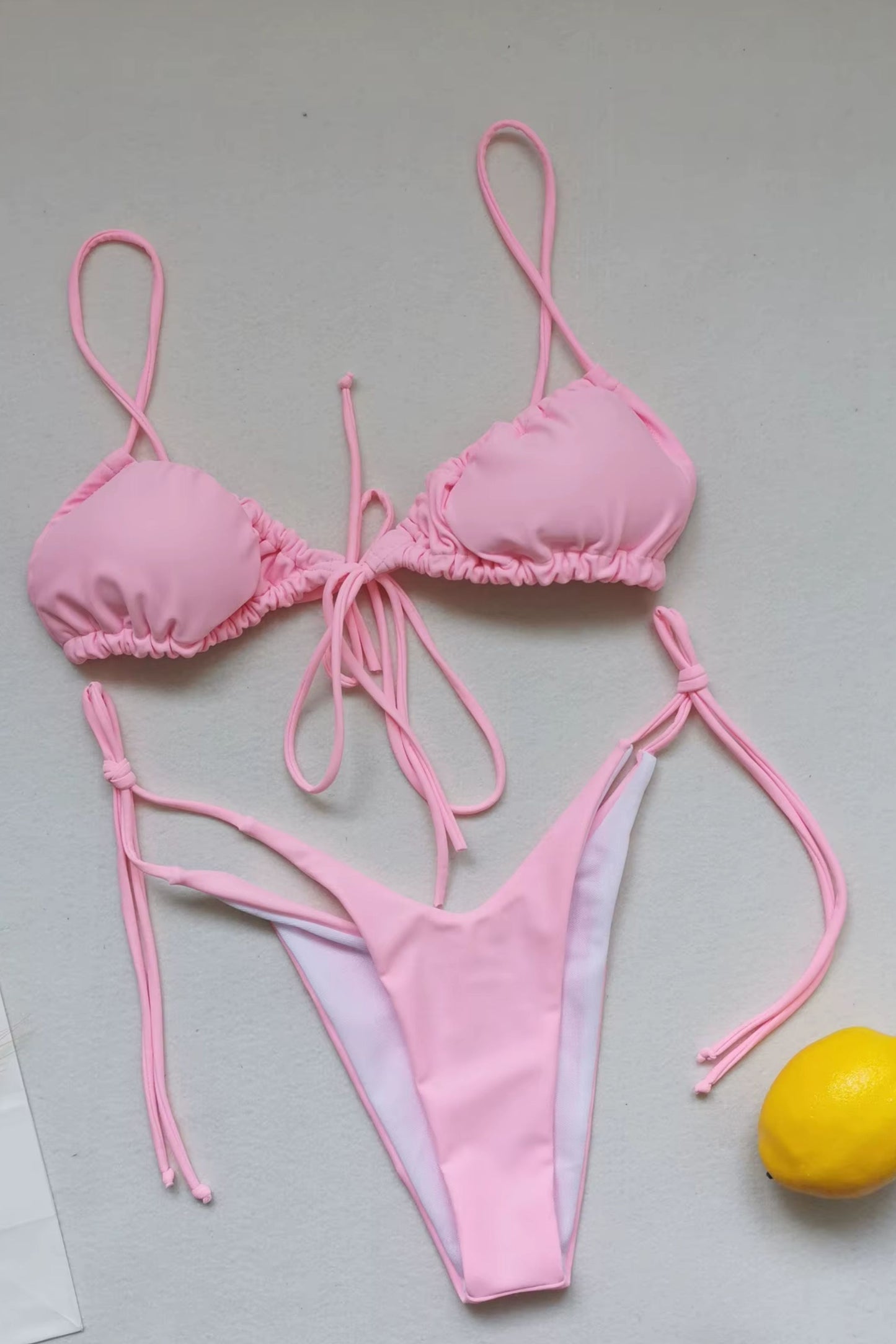 Summer Solid Color Swimwear – Sexy Micro Bikini for Women
