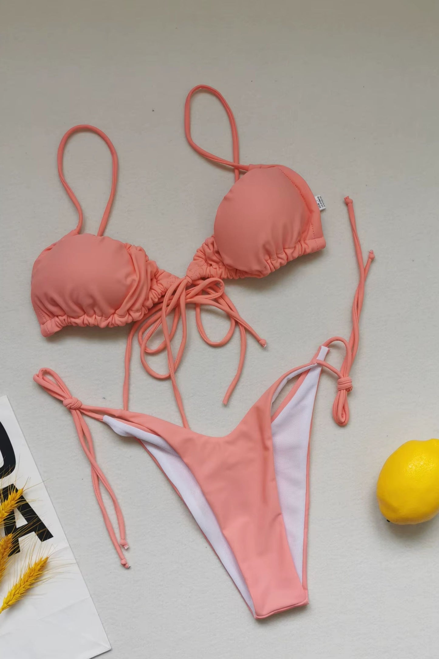 Summer Solid Color Swimwear – Sexy Micro Bikini for Women