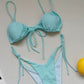 Summer Solid Color Swimwear – Sexy Micro Bikini for Women