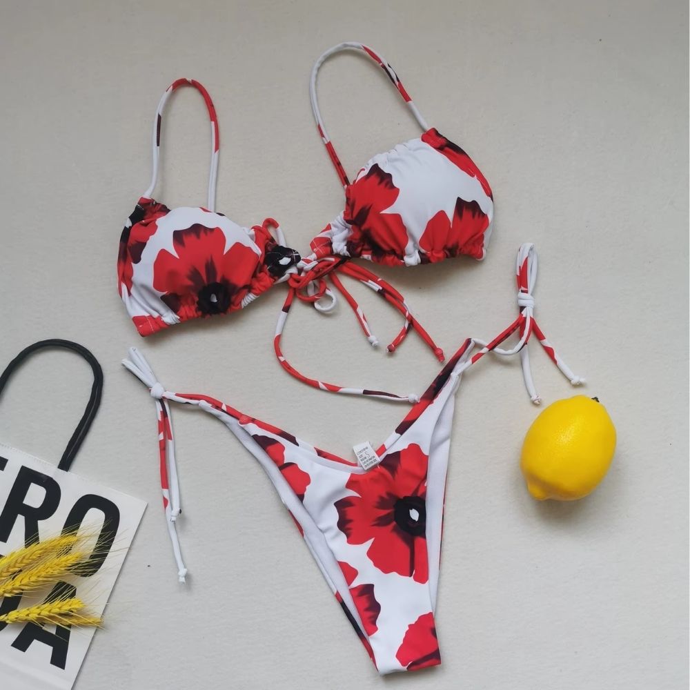 Summer Solid Color Swimwear – Sexy Micro Bikini for Women