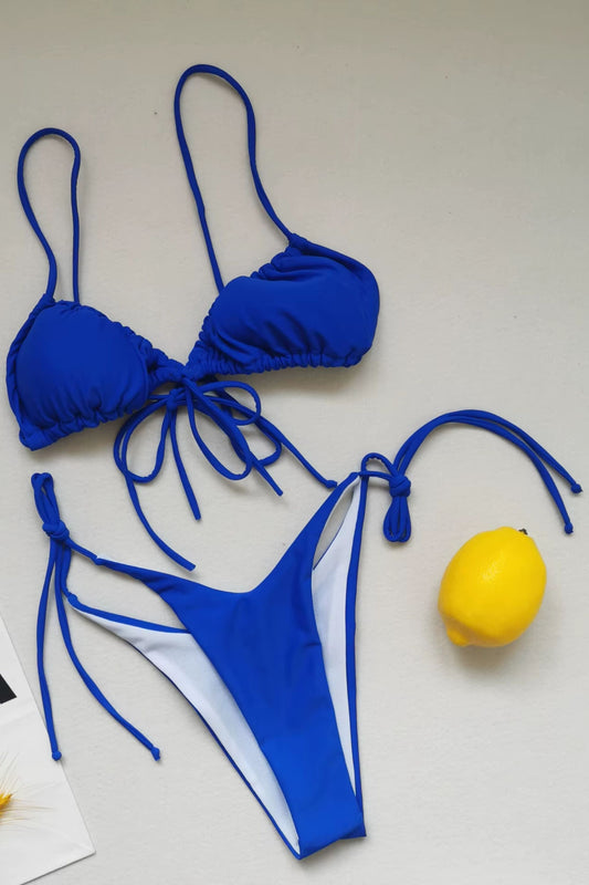 Summer Solid Color Swimwear – Sexy Micro Bikini for Women