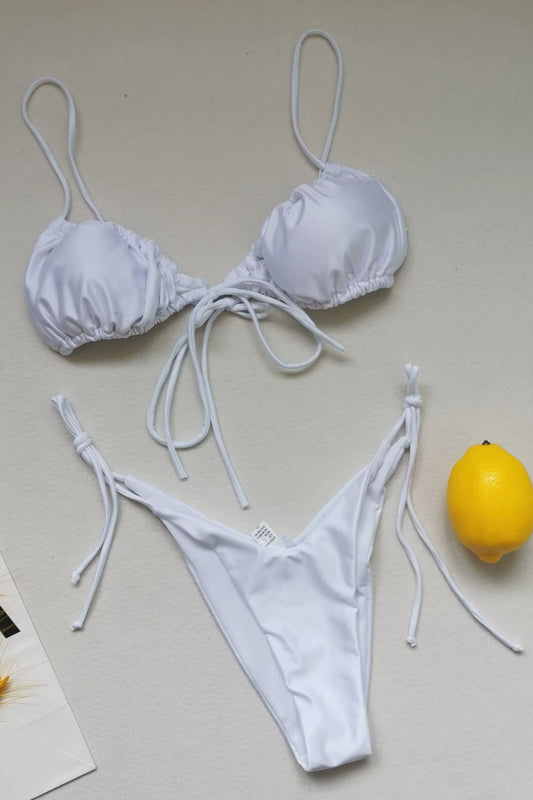 Summer Solid Color Swimwear – Sexy Micro Bikini for Women