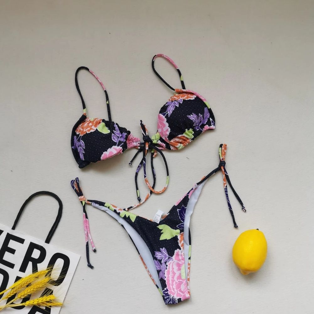 Summer Solid Color Swimwear – Sexy Micro Bikini for Women