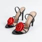 Women’s Black Pointed Toe Ankle Strap Heels