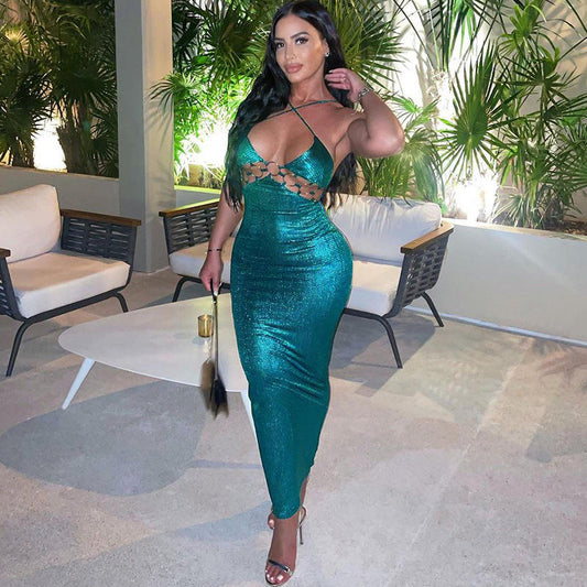 Women’s Sleeveless V-Neck Party Dress