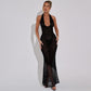 Women’s Sleeveless V-Neck Sequin Evening Dress